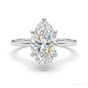 16.50 ct DEW EGL Certified Marquise Cut White Moissanite Ring 18K Gold Plated