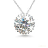 16 ct DEW Certified F VS1 Moissanite Pendant in Gold Vermeil –Jewellery for Women – white background main image