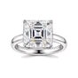 16.1ct DEW White Moissanite Radiant Solitaire Ring