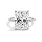 18.10 ct DEW Certified Radiant Cut Moissanite Ring For Birthday Gift Idea 18K Gold Plated