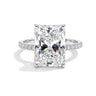 18.10 ct DEW Certified Radiant Cut Moissanite Ring For Birthday Gift Idea 18K Gold Plated in 18K Gold Plated Vermeil