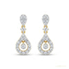 18K Yellow Gold Diamond Stud Earrings with 0.39 Ct. IGI Certified – white background main image
