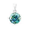 10.30 Carat Blue Moissanite Pendant in Gold Vermeil Great Gift for Any Occasion