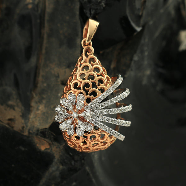 0.88ct Natural Diamond Pendant Necklace