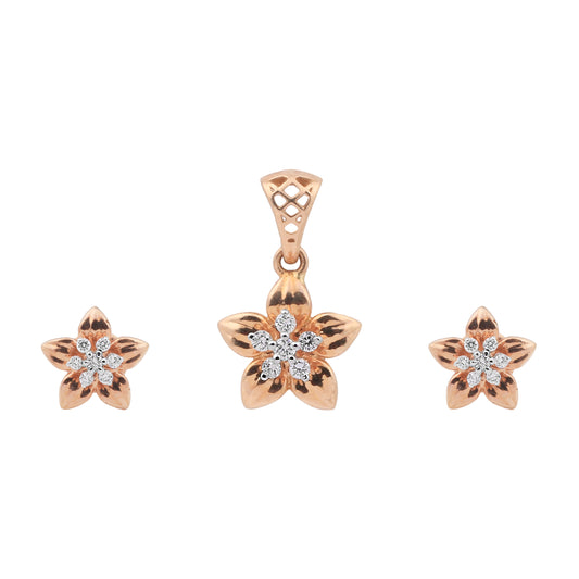 Blossom Diamond Pendant Set