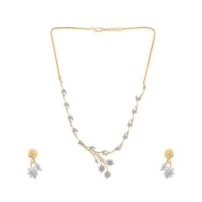 Golden Aurora Diamond Necklace Set