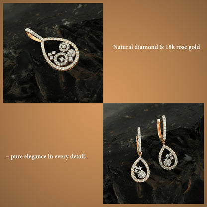 Celestial Bloom Diamond Pendant Set