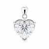 7.50ct DEW White Moissanite Heart Cut Pendant Necklace