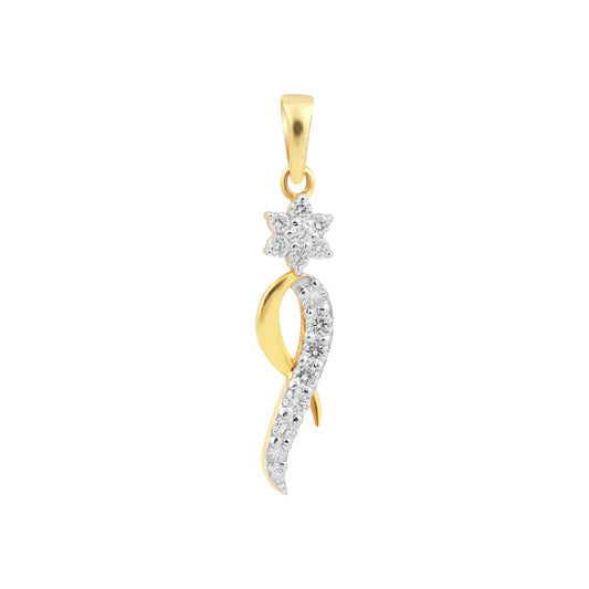 Starlight Ribbon Diamond Pendant
