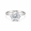 2.85 ct DEW Certified White Moissanite Solitaire Ring in – Gift for Wife 18K Gold Plate 18K Gold Plated