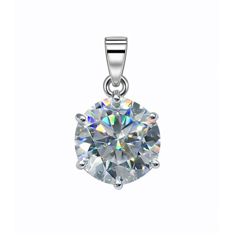 18.50 ct DEW F VS1 Moissanite Pendant in Gold Vermeil Premium Gift for Her Birthday