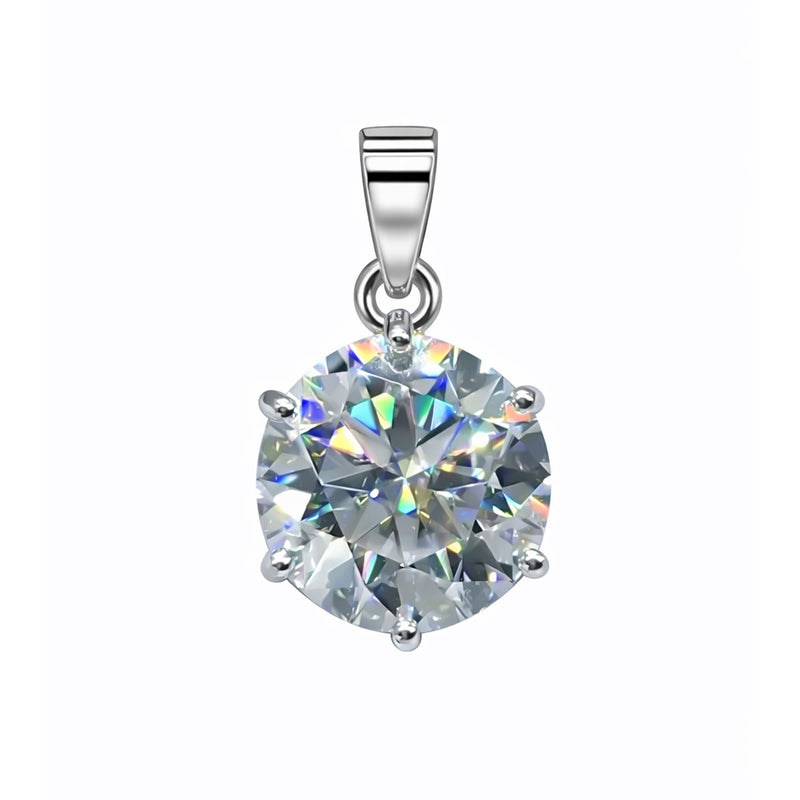 18.50 ct DEW F VS1 Moissanite Pendant in Gold Vermeil Premium Gift for Her Birthday