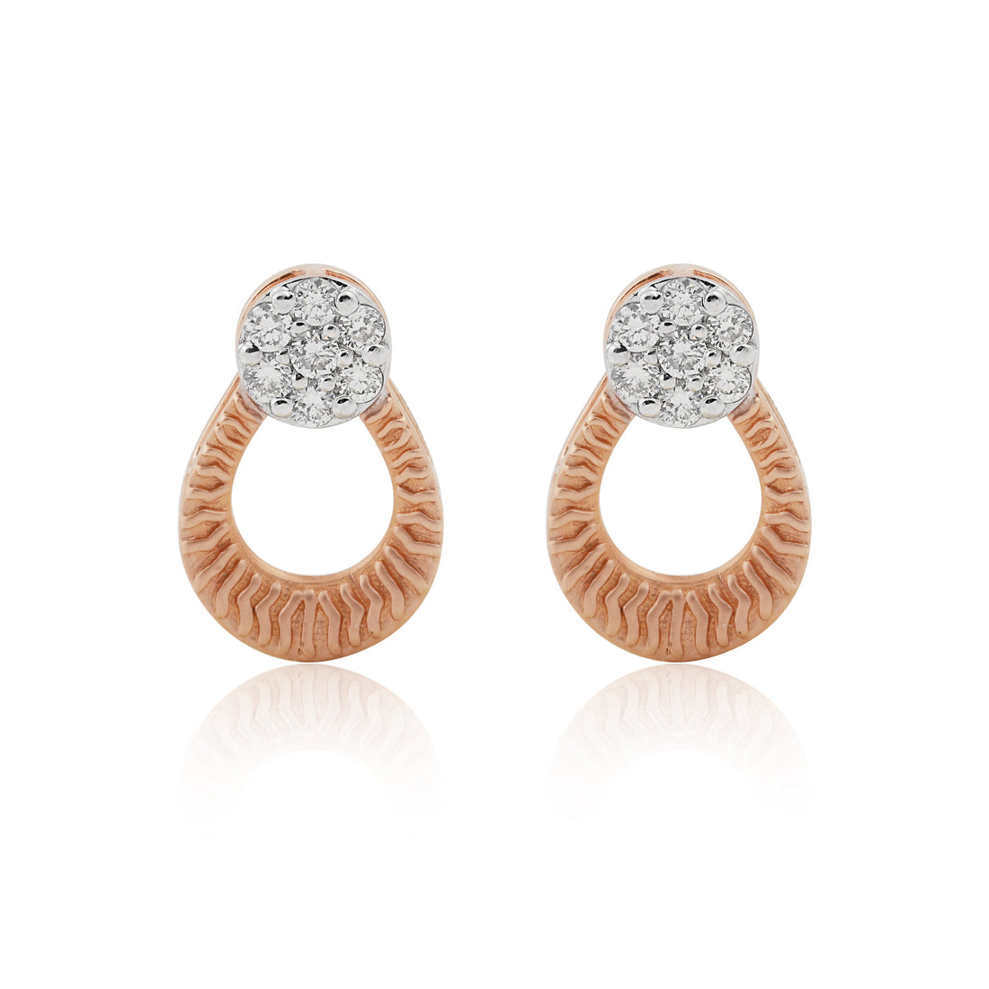 18KT Gold IGI Certified 0.32 Ct. Natural Diamond Stud Earrings gift for wife