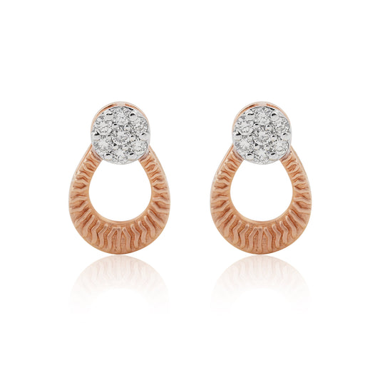 18KT Gold IGI Certified 0.32 Ct. Natural Diamond Stud Earrings gift for wife