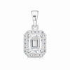 3.50 ct DEW Certified Moissanite Pendant for Wedding or Holiday Gift 18K Gold Plated Ve 18K Gold Plated