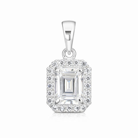 3.50 ct DEW Certified Moissanite Pendant in 18K Gold Plated Vermeil – Wedding & Holiday Gift