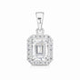 3.50 ct DEW Certified Moissanite Pendant for Wedding or Holiday Gift 18K Gold Plated Ve 18K Gold Plated