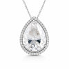 25.50 ct DEW Certified White Moissanite Pendant in 925 Silver – Anniversary Gift