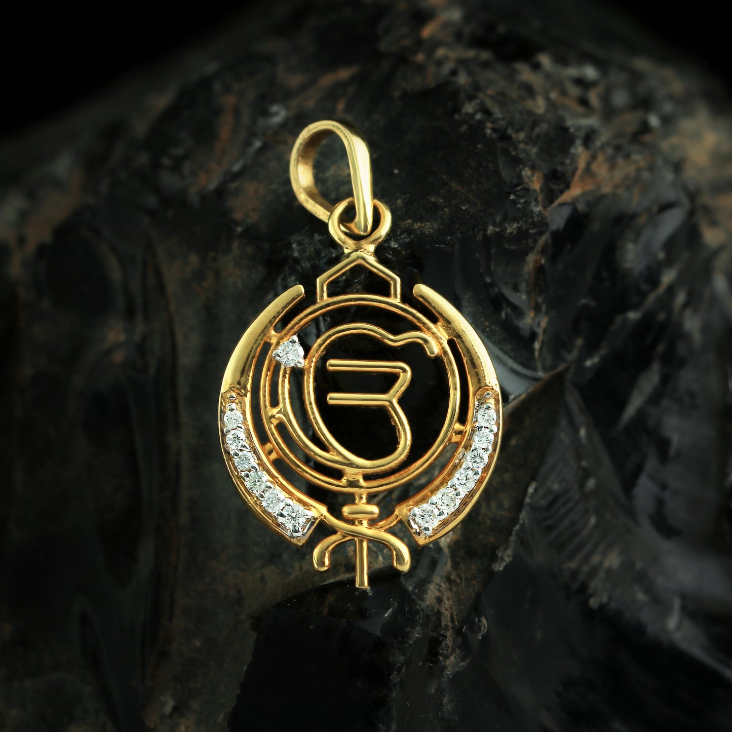 Eternal Grace Diamond Ik Onkar Pendant