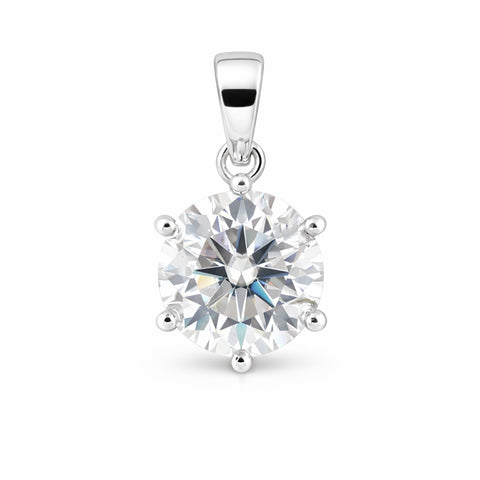 20 ct DEW F VS1 Moissanite Pendant in Gold Vermeil – Perfect Gift for Her This Fall