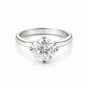 9.40 ct DEW Certified Round Cut White Moissanite Solitaire Ring Gold Vermeil