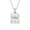 12.50 ct DEW EGL Certified Moissanite Pendant in Gold Vermeil – Back to School Gift