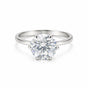 8.3ct DEW White Moissanite Round Solitaire Ring