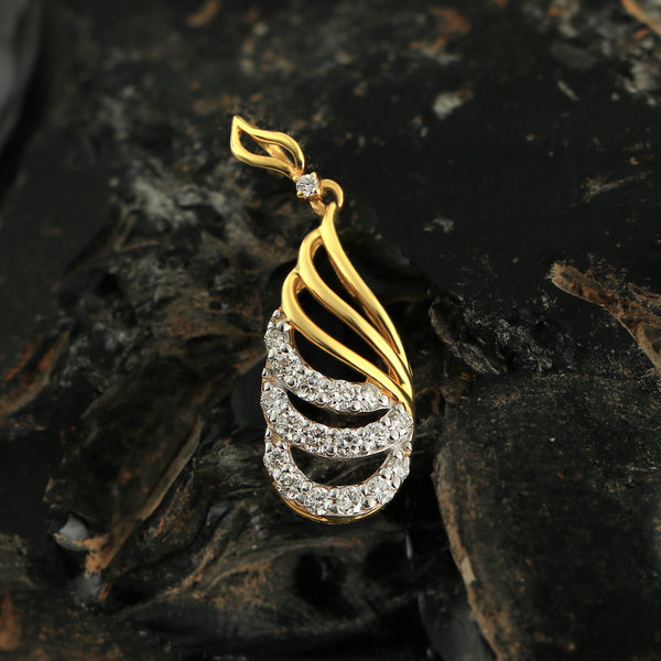 Luxury 18K Gold Pendant  0.26 Ct Natural Diamond Jewellery IGI Certified Jewellery
