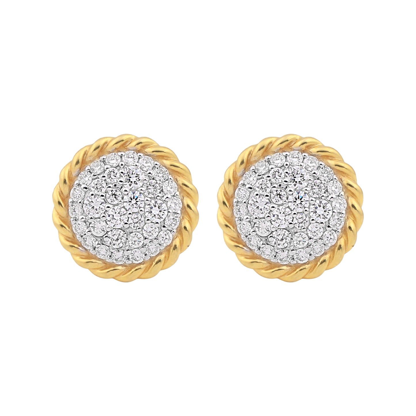 Exquisite Yellow Gold Diamond Tops