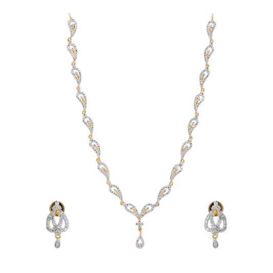 Graceful Diamond Necklace and Earring Set