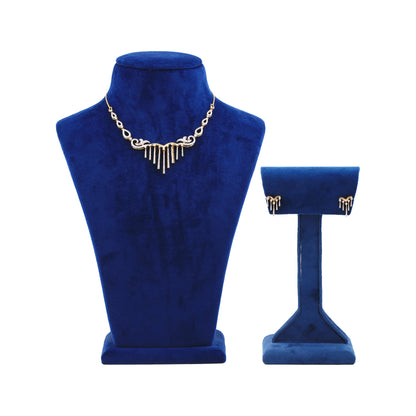 Charming Diamond Necklace and Earring Set