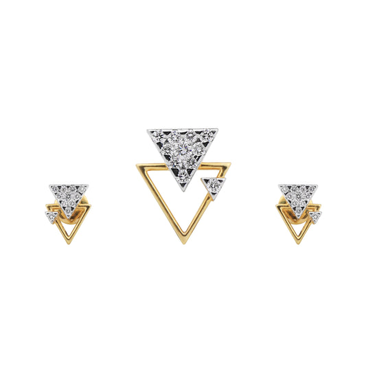 IGI Certified Natural G-H-I VS Diamond Pendant 1.12 ct 18K Gold Necklace