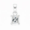 4.00 ct DEW Princess Cut Certified Moissanite Pendant Gold Vermeil Holiday Jewellery