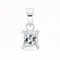4.00 ct DEW Princess Cut Certified Moissanite Pendant Gold Vermeil Holiday Jewellery