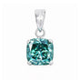5.50 ct DEW Certified Blue Moissanite Solitaire Pendant in Gold Vermeil Gift