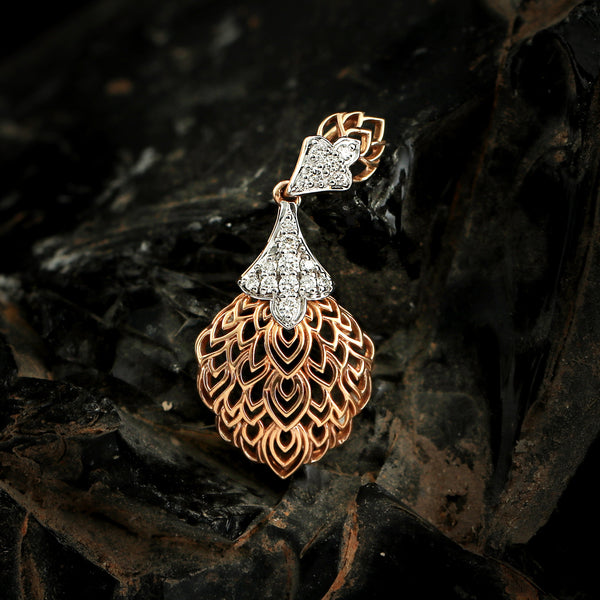 0.24 Ct Diamond Pendant Necklace IGI Certified 18K Gold H-I VS Luxury