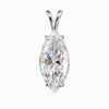 5 ct DEW Marquise Moissanite Pendant in Gold Vermeil Certified Gift for Birthday