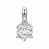 2.60 ct DEW Certified Moissanite Pendant Birthday Gift for Her 18K Gold Plated