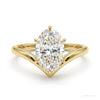 2.00 ct DEW Oval White Moissanite Solitaire Ring – Elegant Jewellery for Her Birthday 18K 18K Gold Plated – white background main image