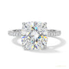 2.50 ct DEW Certified Cushion Cut White Moissanite Solitaire Ring 18K Gold Plated Verme 18K Gold Plated – white background main image