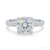 2.50 ct DEW Certified White Moissanite Ring – Elegant Women’s Jewellery in 18K Gold Plate 18K Gold Plated – white background main image