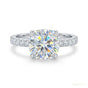 2.50 ct DEW Certified White Moissanite Ring – Elegant Women’s Jewellery in 18K Gold Plate 18K Gold Plated