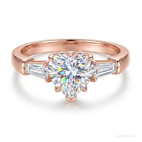 2.50 ct DEW Certified White Moissanite Ring New Year Ring for Women 18K Gold Plated Ver 18K Gold Plated – white background main image
