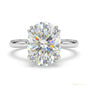 2.50 ct DEW Off White Moissanite Solitaire Ring in – Elegant & Rare 18K Gold Plated Ver 18K Gold Plated