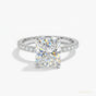 2.50 ct DEW Off White Treated Moissanite Ring in – Sparkle & Luster 18K Gold Plated Ver 18K Gold Plated