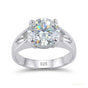 2.50 ct DEW White Round Cut Certified Moissanite Solitaire Rings 18K Gold Plated Vermei 18K Gold Plated
