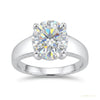 2.50 Cts White Round Cut Certified Moissanite Solitaire Rings 18K Gold Plated Verme 18K Gold Plated – white background main image