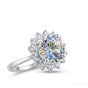 2.55 ct DEW Certified Round Cut White Moissanite Solitaire Ring 18K Gold Plated