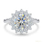 2.55 ct DEW Off White Round Cut Certified Moissanite Solitaire Ring in 18K Gold Plated 18K Gold Plated