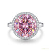 2.60 ct DEW Pink Moissanite Ring Designer Gift for Women Anniversary 18K Gold Plated Ve 18K Gold Plated – white background main image